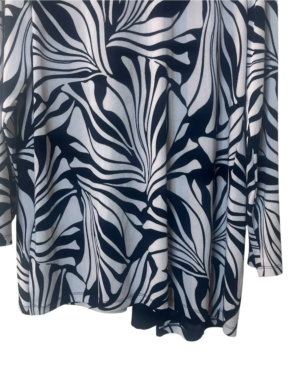 Chico's Zebra-Print Lily Chiffon Open Cardigan Jacket Sz L